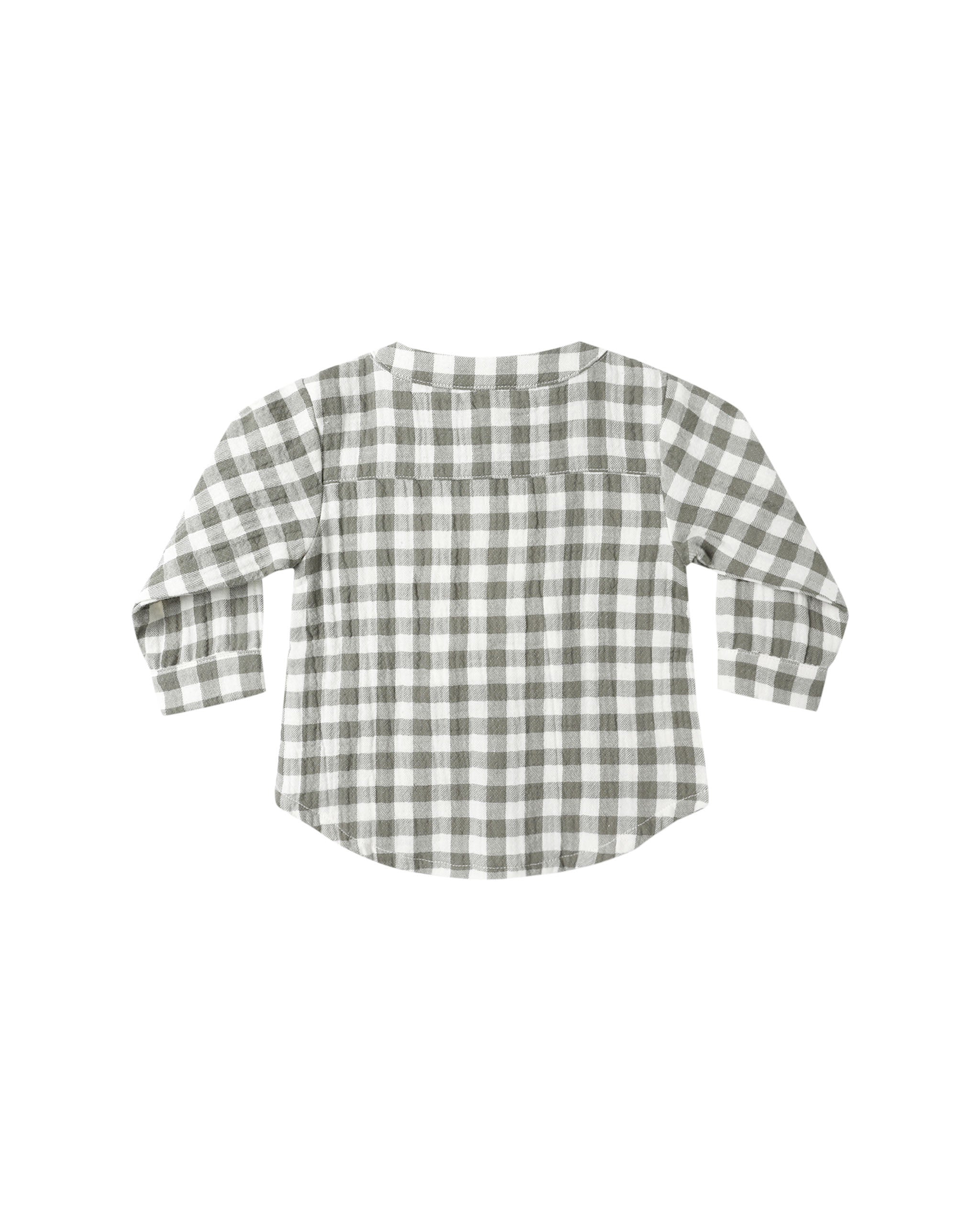 Quincy Mae Milo Shirt || Forest Check