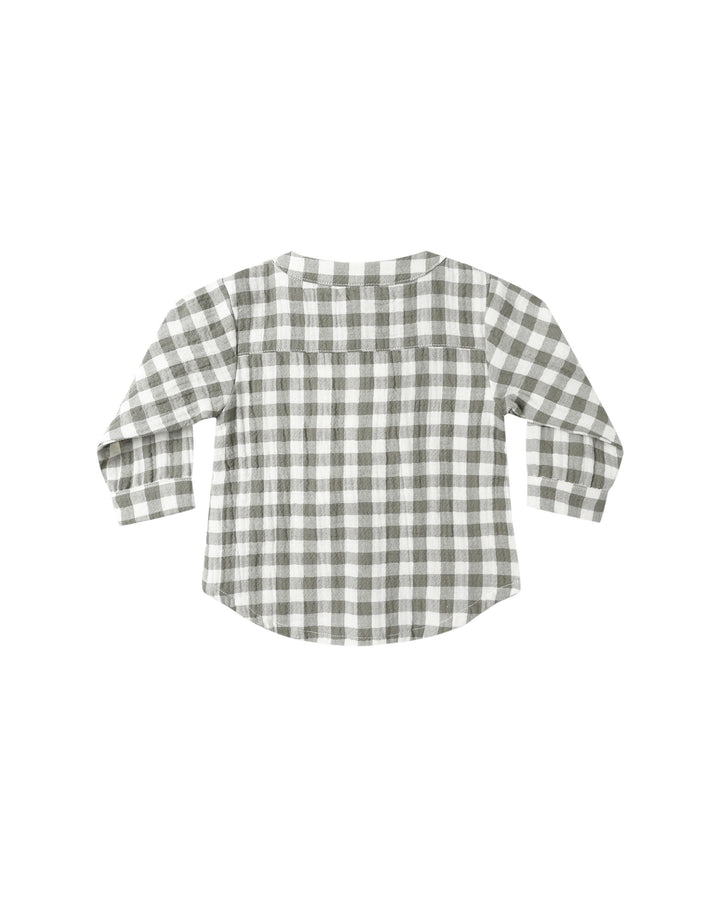 Quincy Mae Milo Shirt || Forest Check