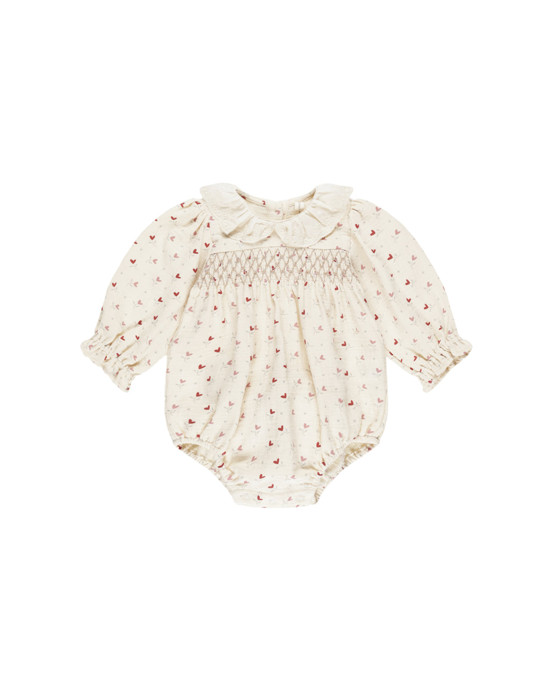 Quincy Mae Callie Romper || Heart Ditsy