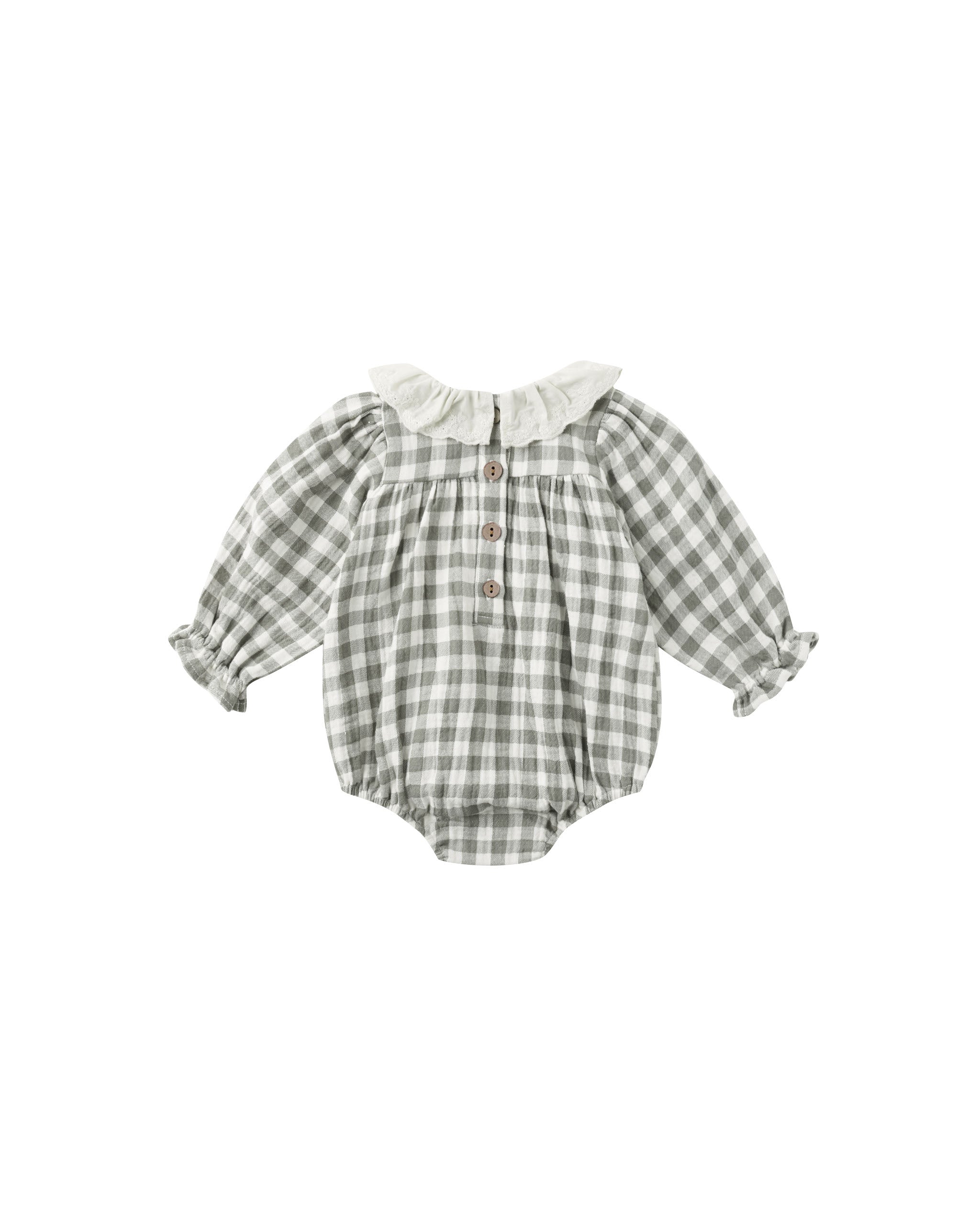 Quincy Mae Callie Romper || Forest Check