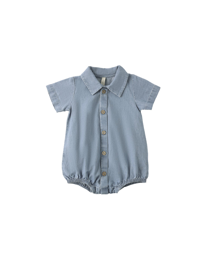 Quincy Mae Matteo Romper || Chambray