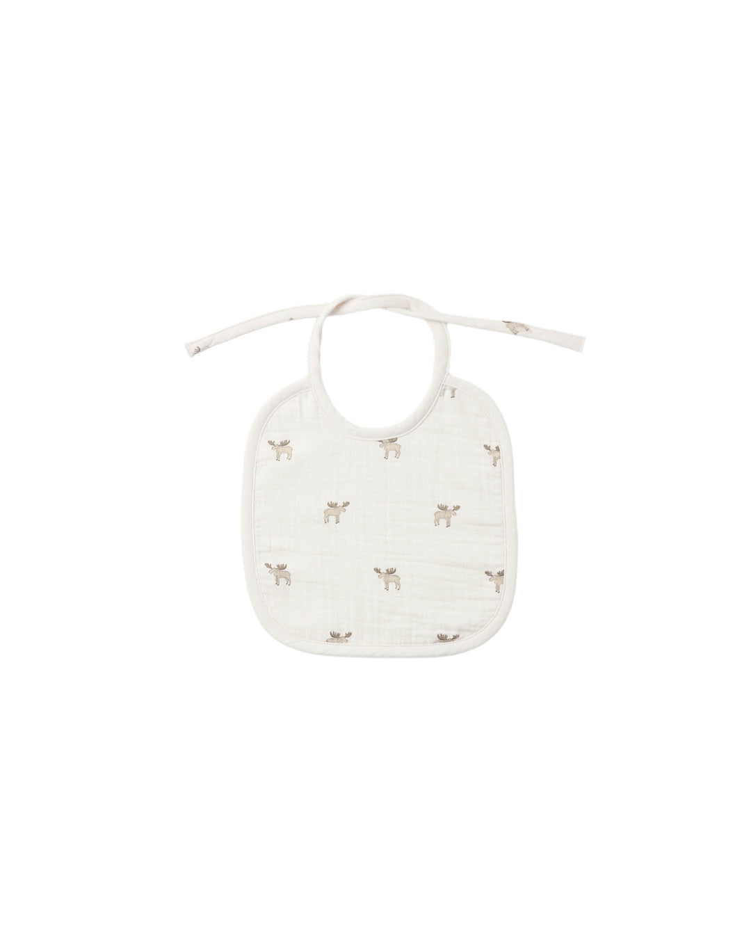 Quincy Mae Woven Tie Bib || Moose