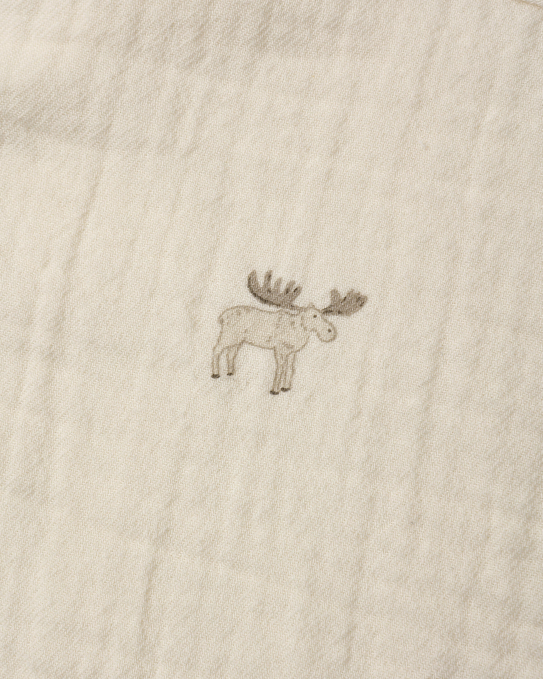 Quincy Mae Woven Tie Bib || Moose
