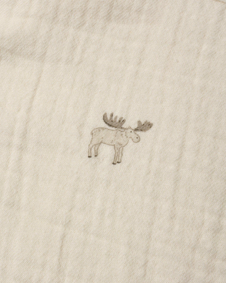 Quincy Mae Woven Tie Bib || Moose
