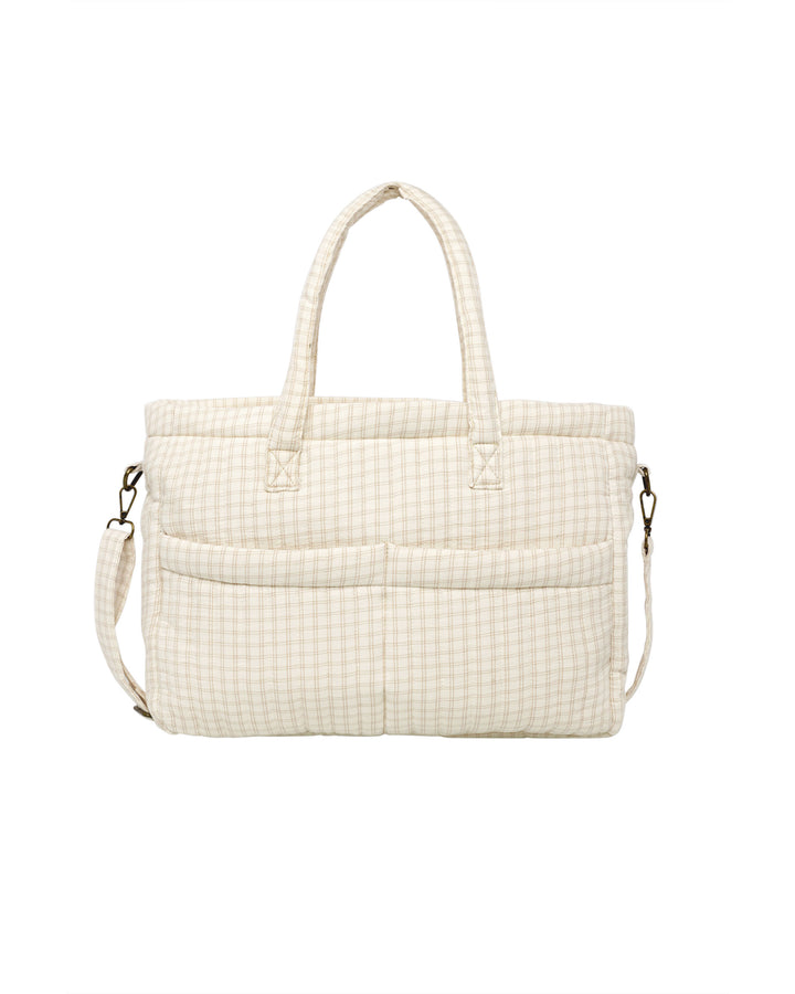 Quincy Mae Diaper Bag + Changing Pad Set || Oat Check