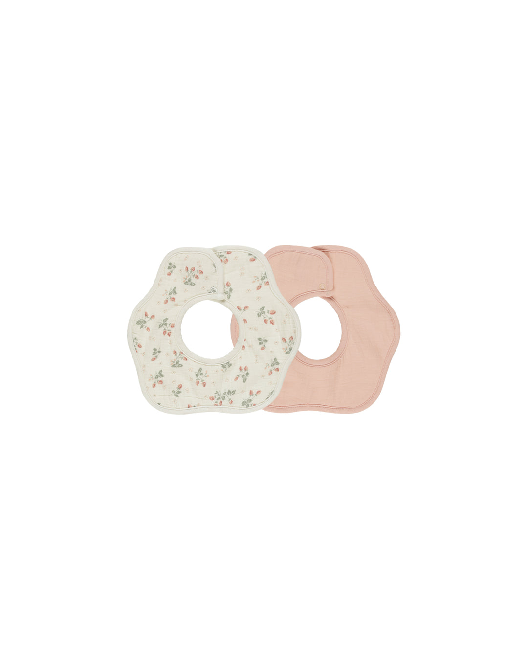 Quincy Mae Flower Bib, 2 Pack || Strawberry, Melon