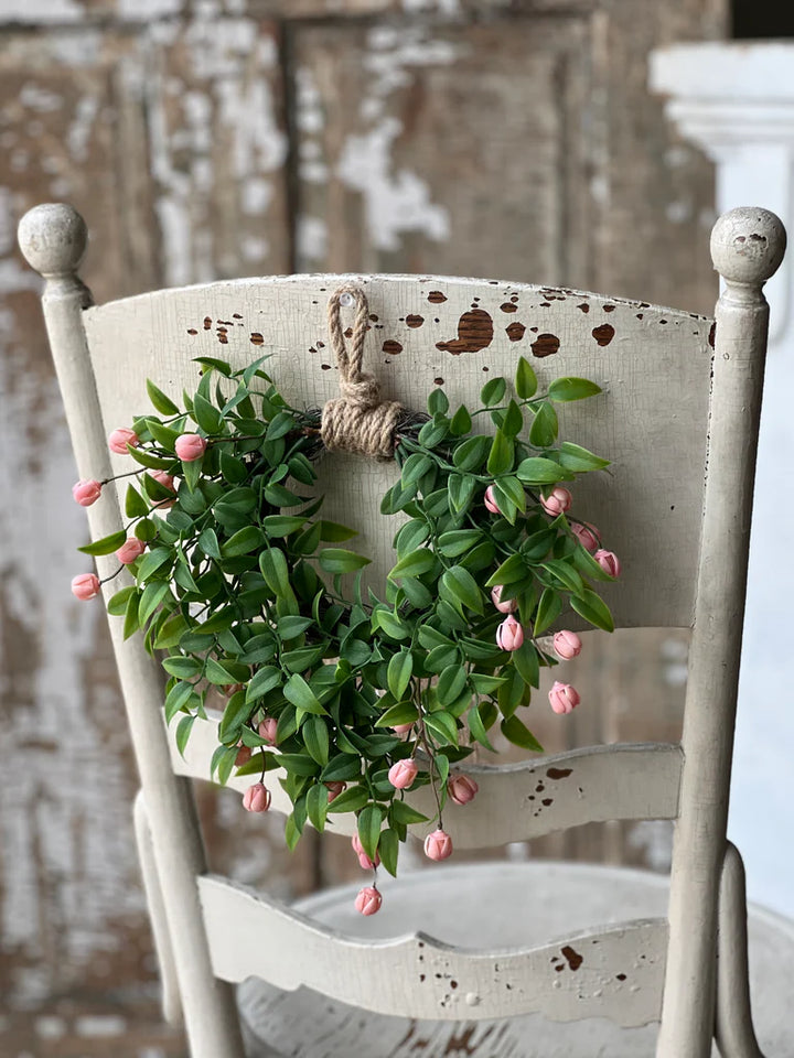 Pink Billows Buds Hanging Wreath