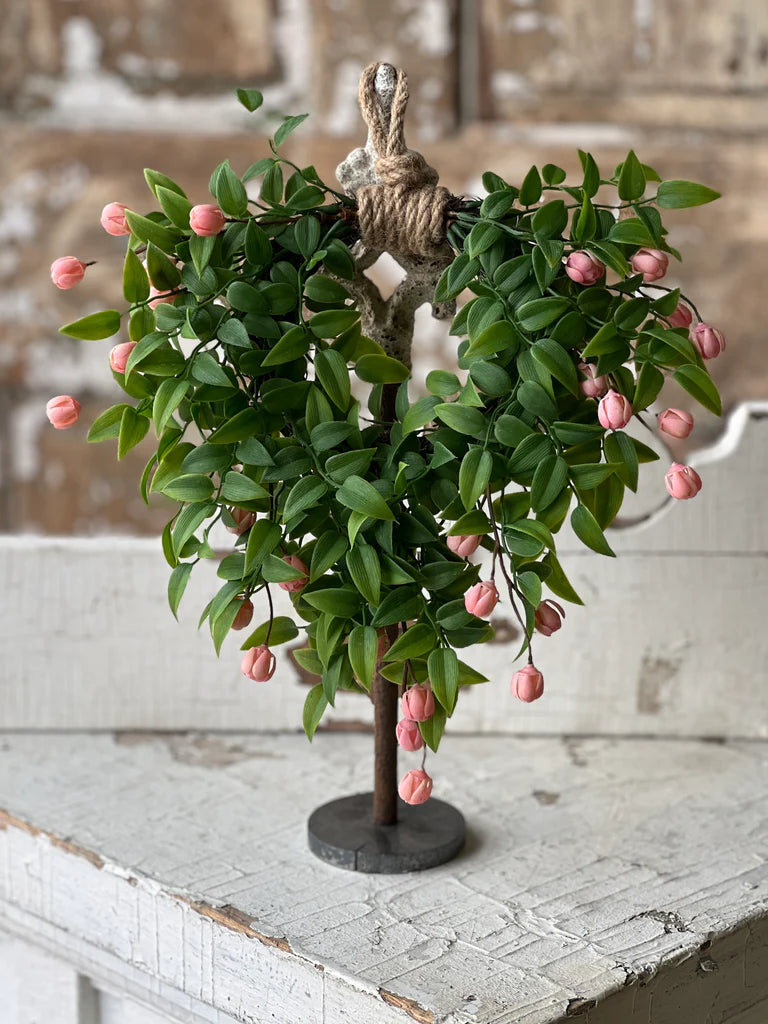 Pink Billows Buds Hanging Wreath