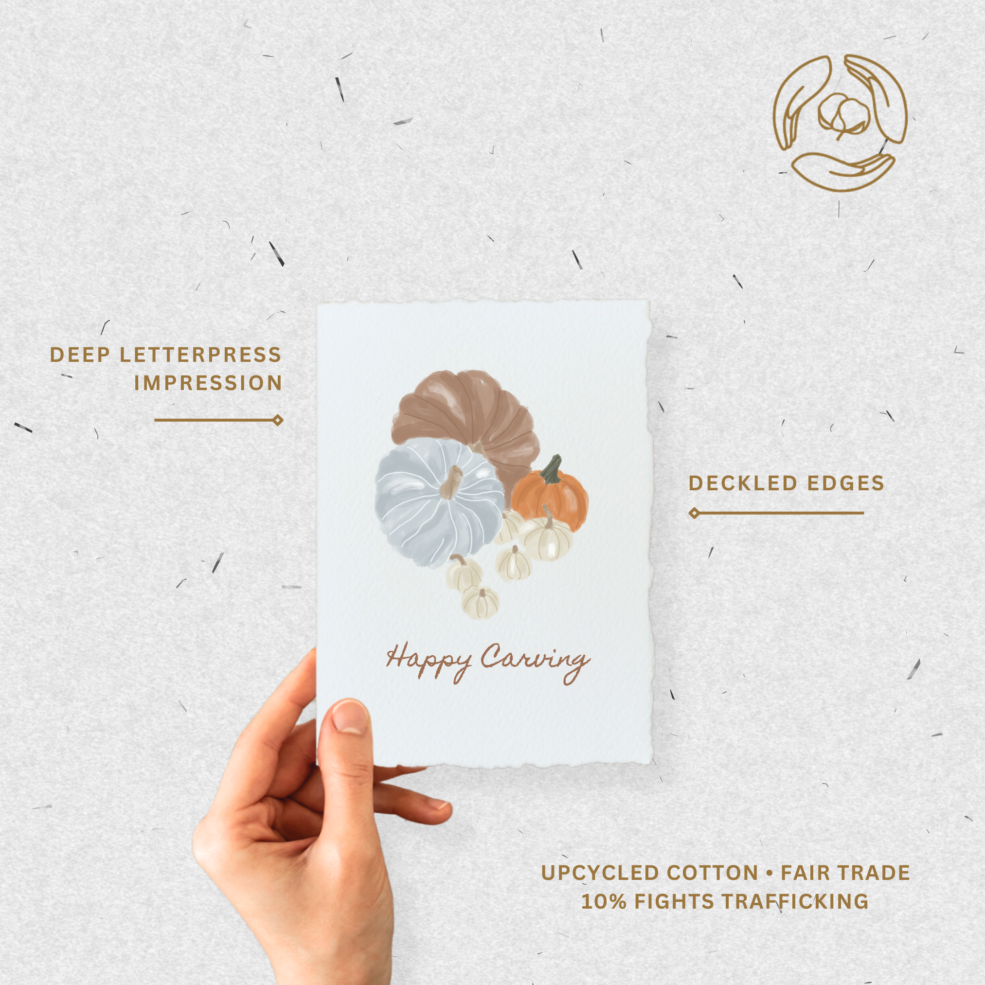 Happy Carving Pumpkin | Fall Thanksgiving Autum Holiday Card