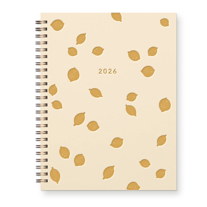 2026 Lemon Pattern Dated Planner : Calendar Year