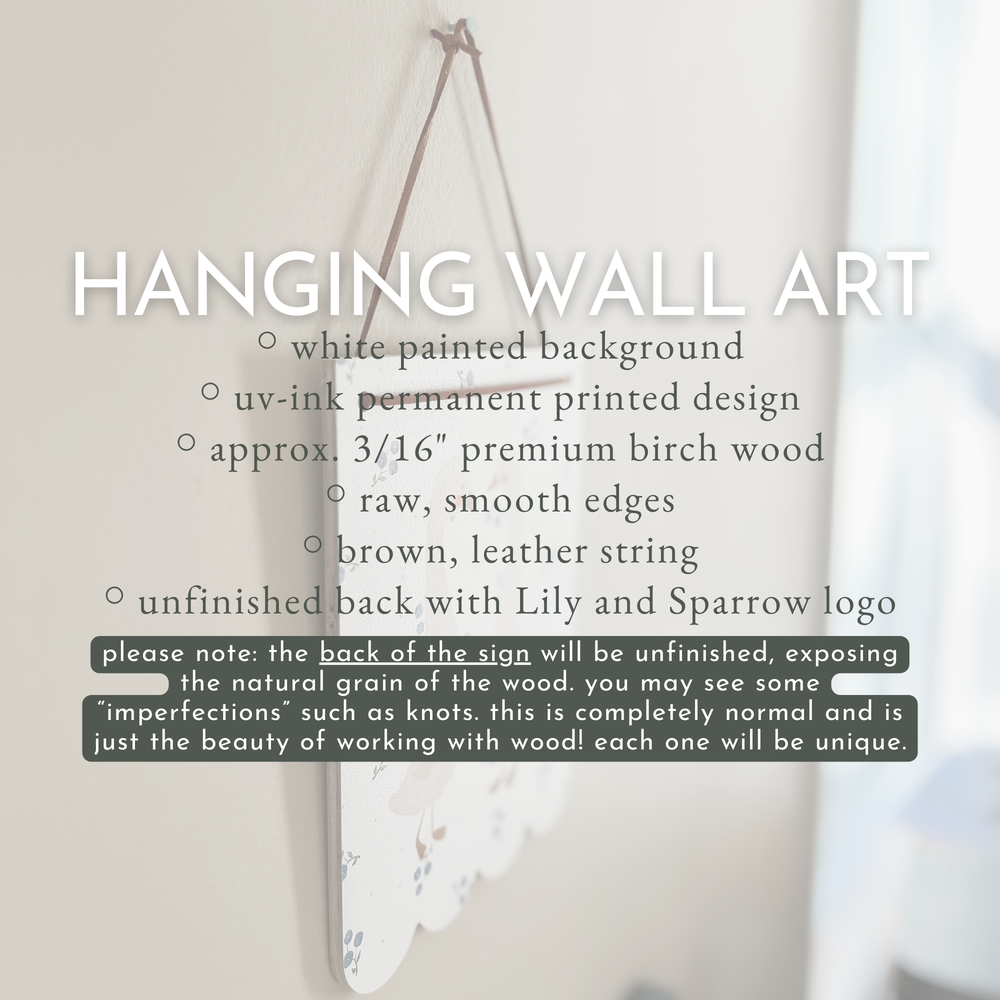 Swan & Floral Hanging Wall Art | Nursery Decor