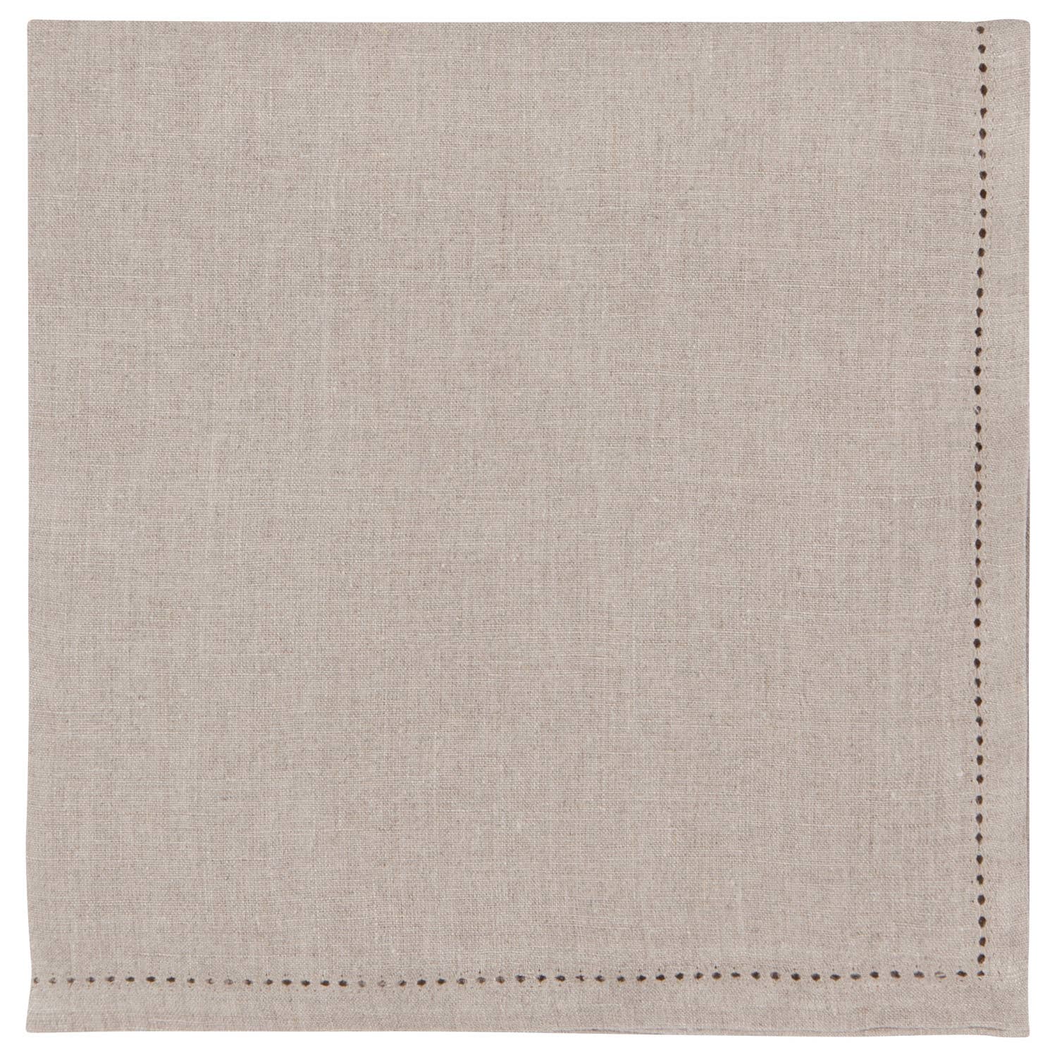 Natural Hemstitch Linen Napkins Set of 4