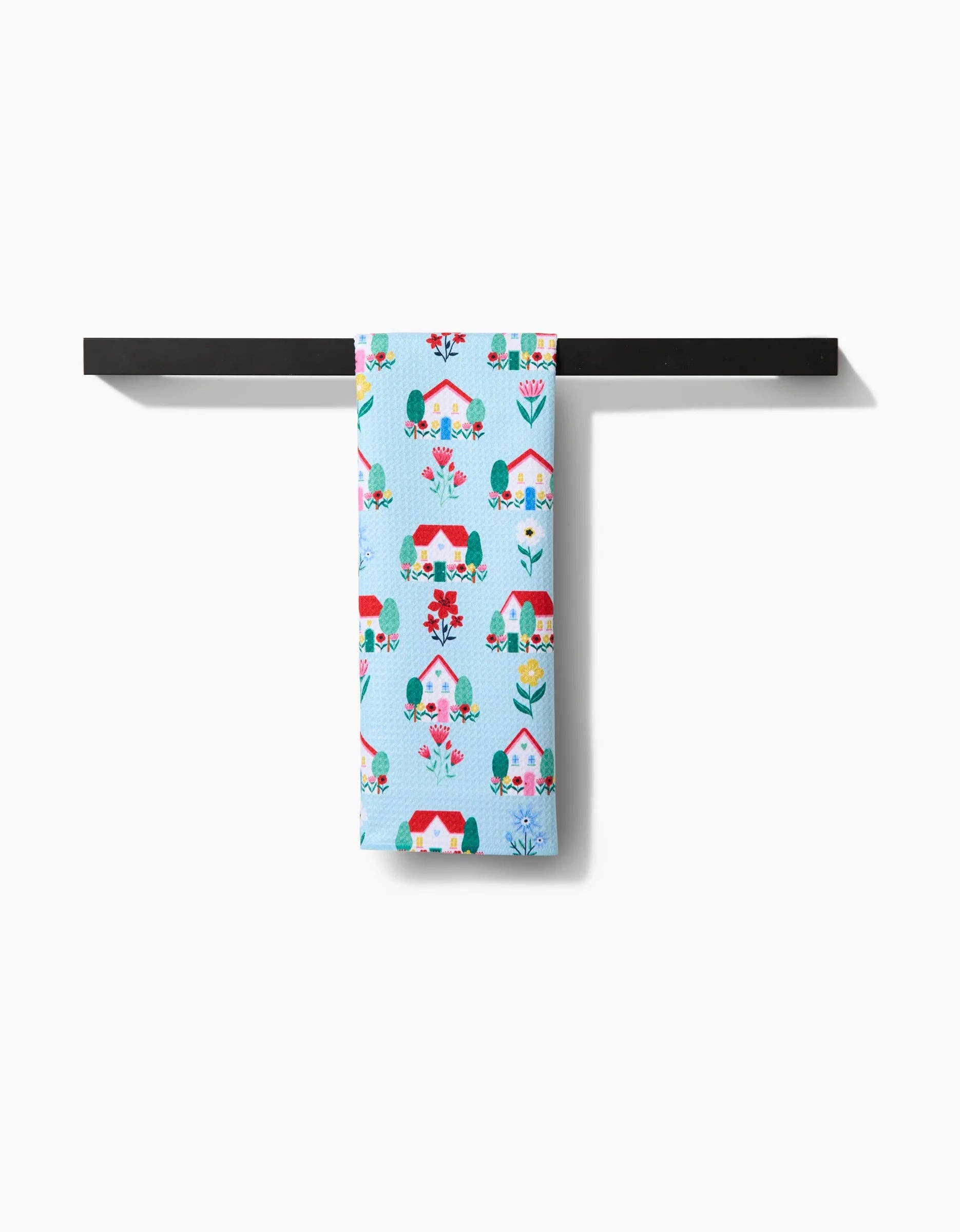 Geometry 'Spring Houses' Kitchen Tea Towel