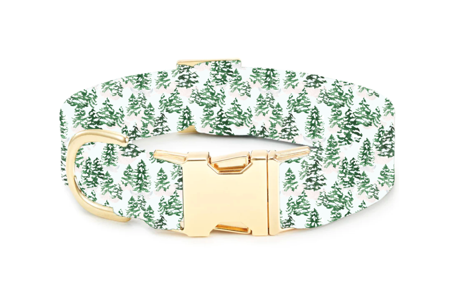 Foggy Dog Gray Malin x TFD 'Snowy Pines' Dog Collar
