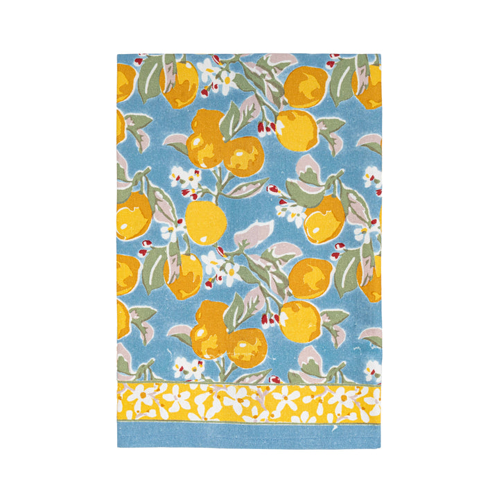 Citron Blue & Yellow Tea Towels 20x30