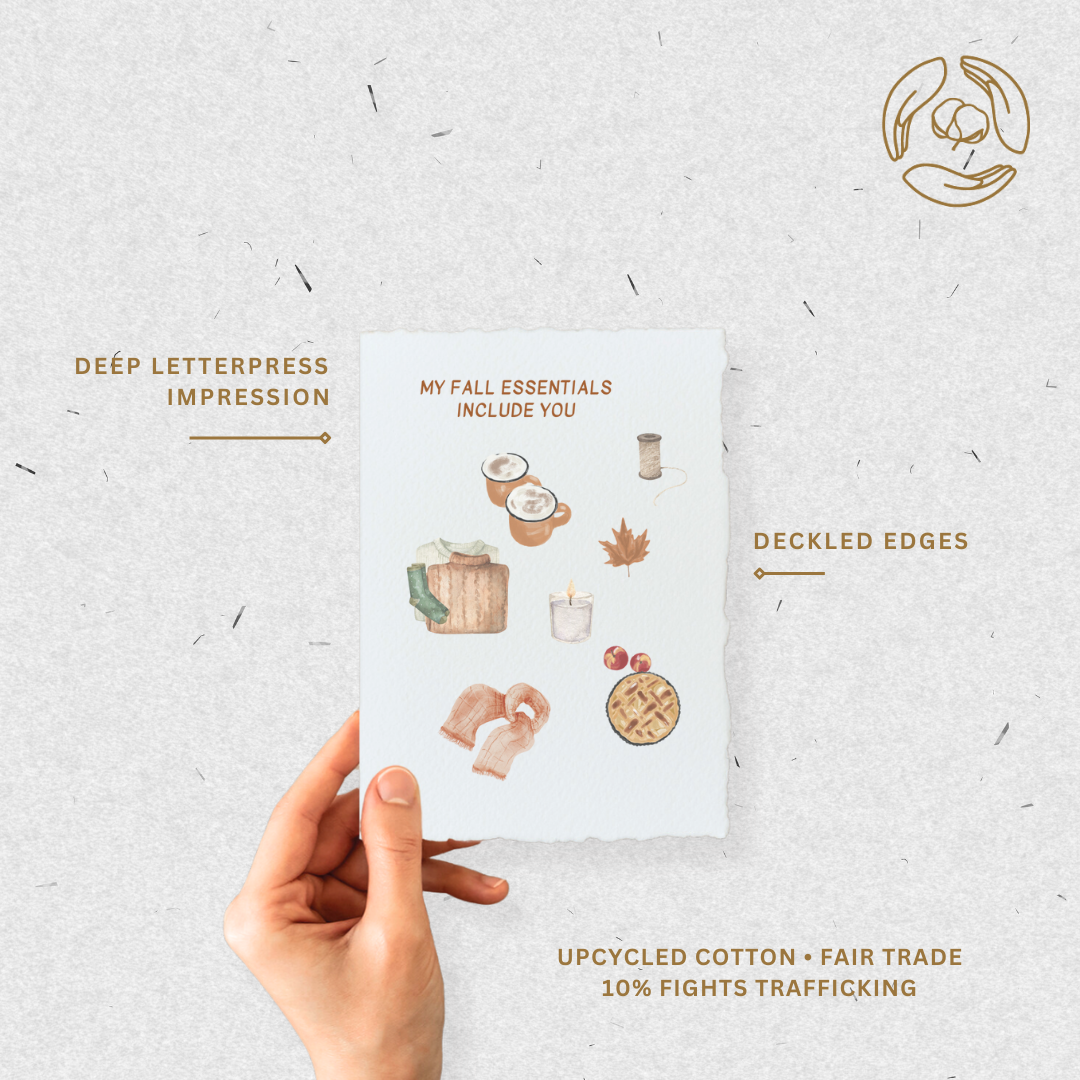 Fall essentials include you | Autumn Greeting Card