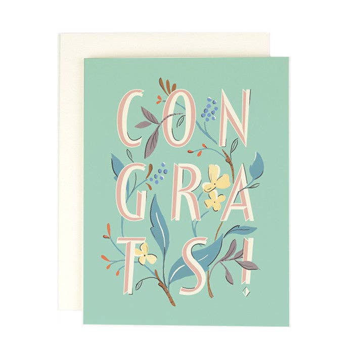 Congrats type Greeting Card