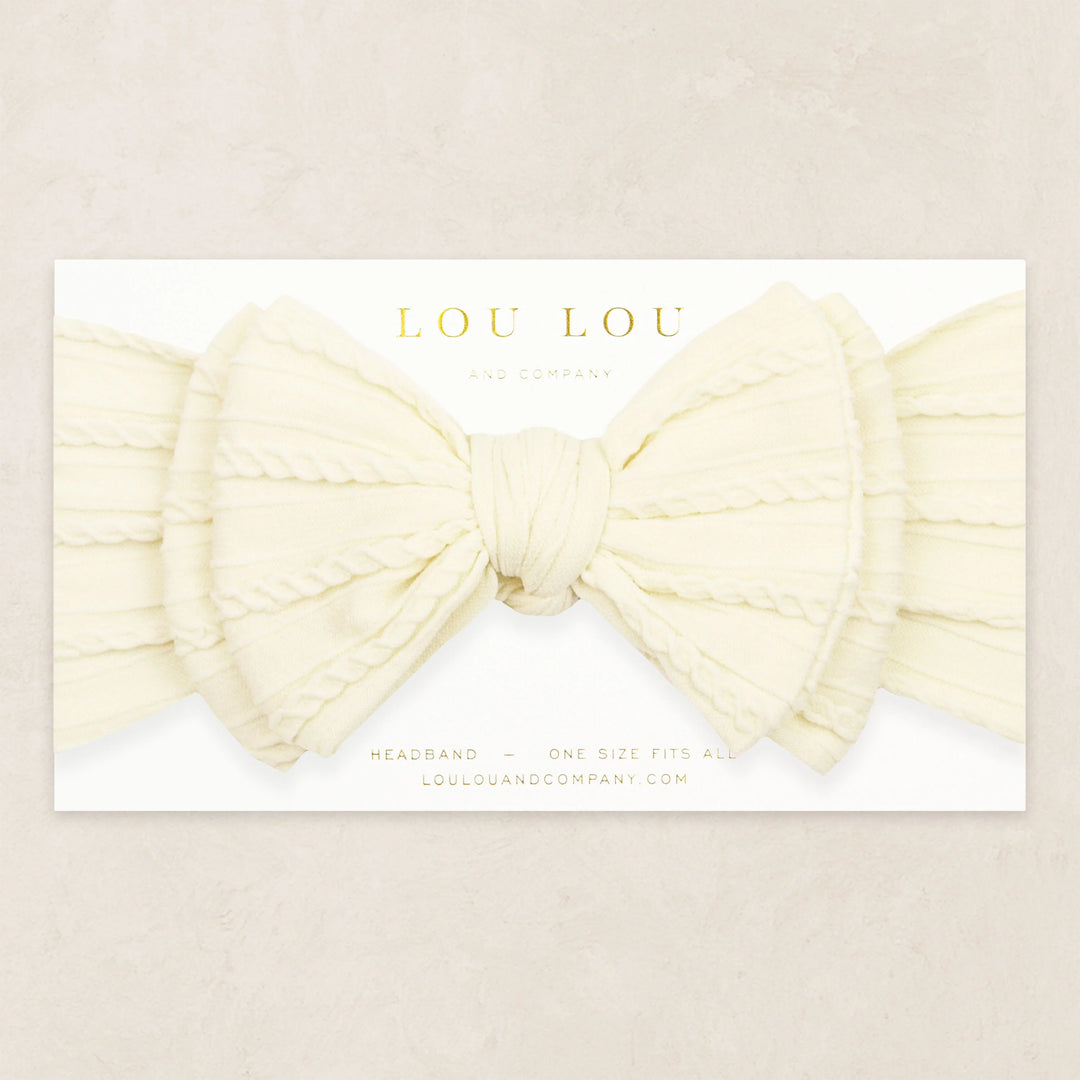 Lou Lou & Co Cable Knit Headband - "Buttercream"