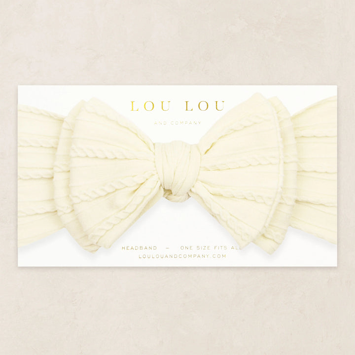 Lou Lou & Co Cable Knit Headband - "Buttercream"