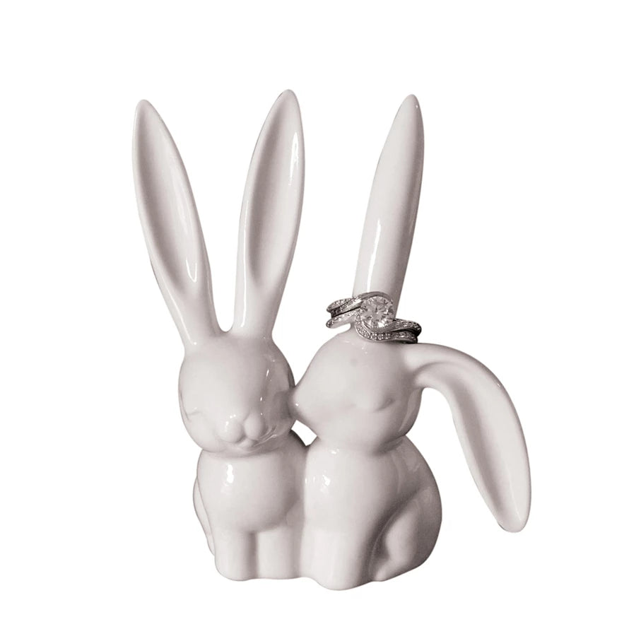 Ceramic Bunny Ring Holder