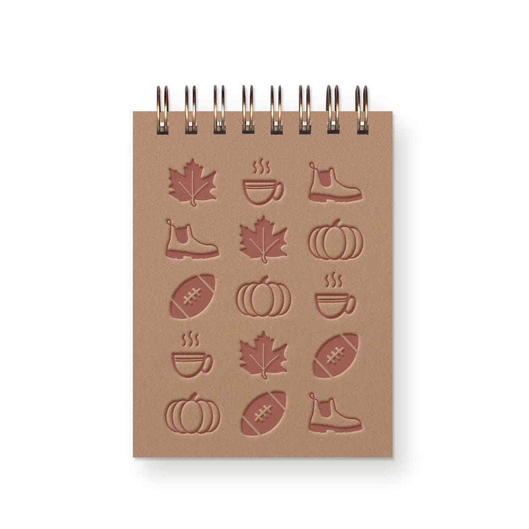 Fall Grid Mini Jotter Notebook