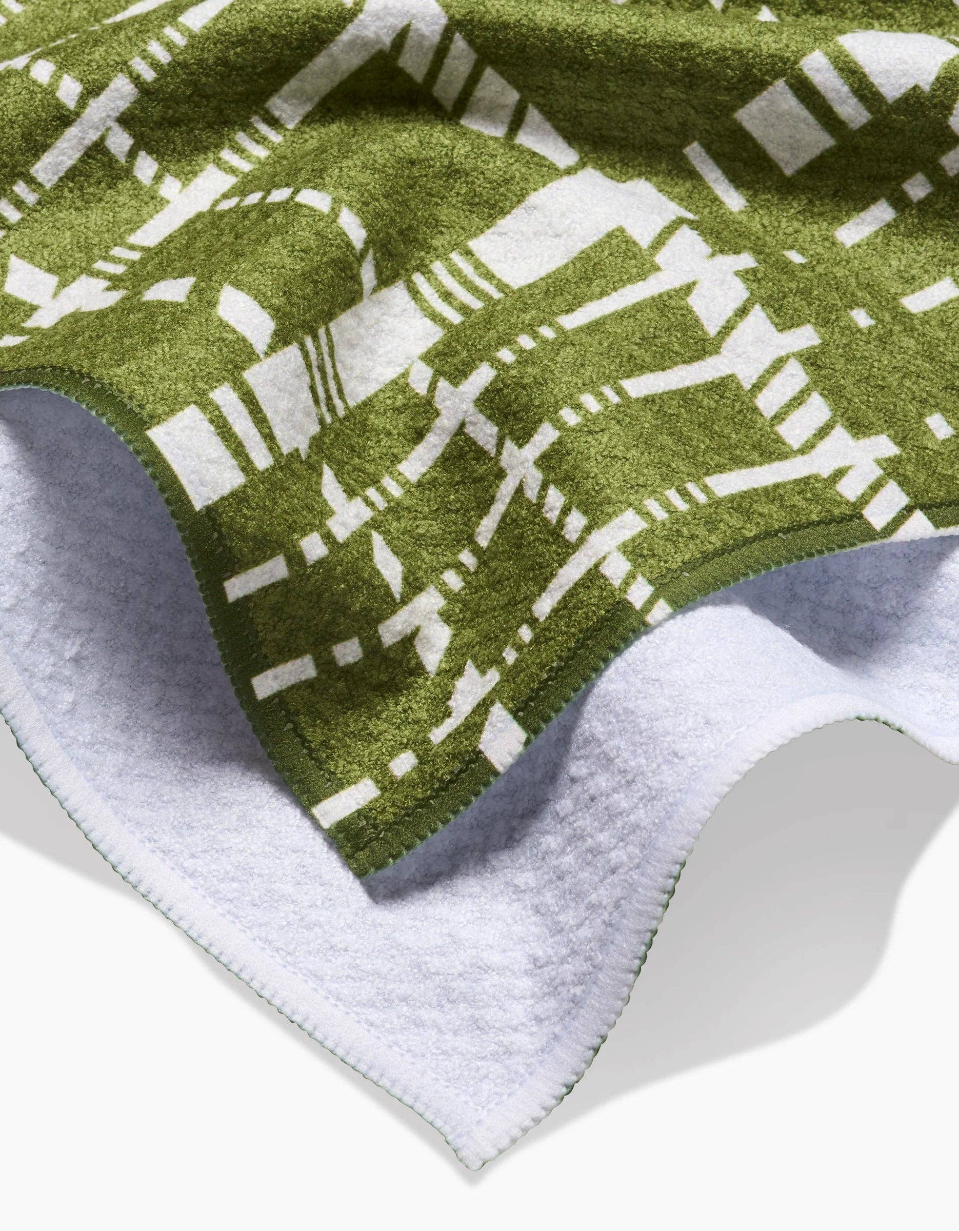 Geometry 'Cutoff Plaid' Geometry Tea Towel