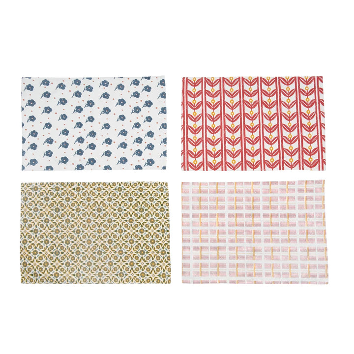 Cotton Printed Placemat, 4 Styles