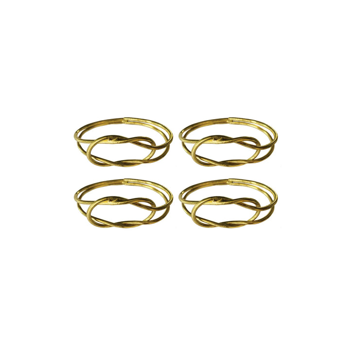 Metal Twisted Knot Napkin Rings, Set of 4