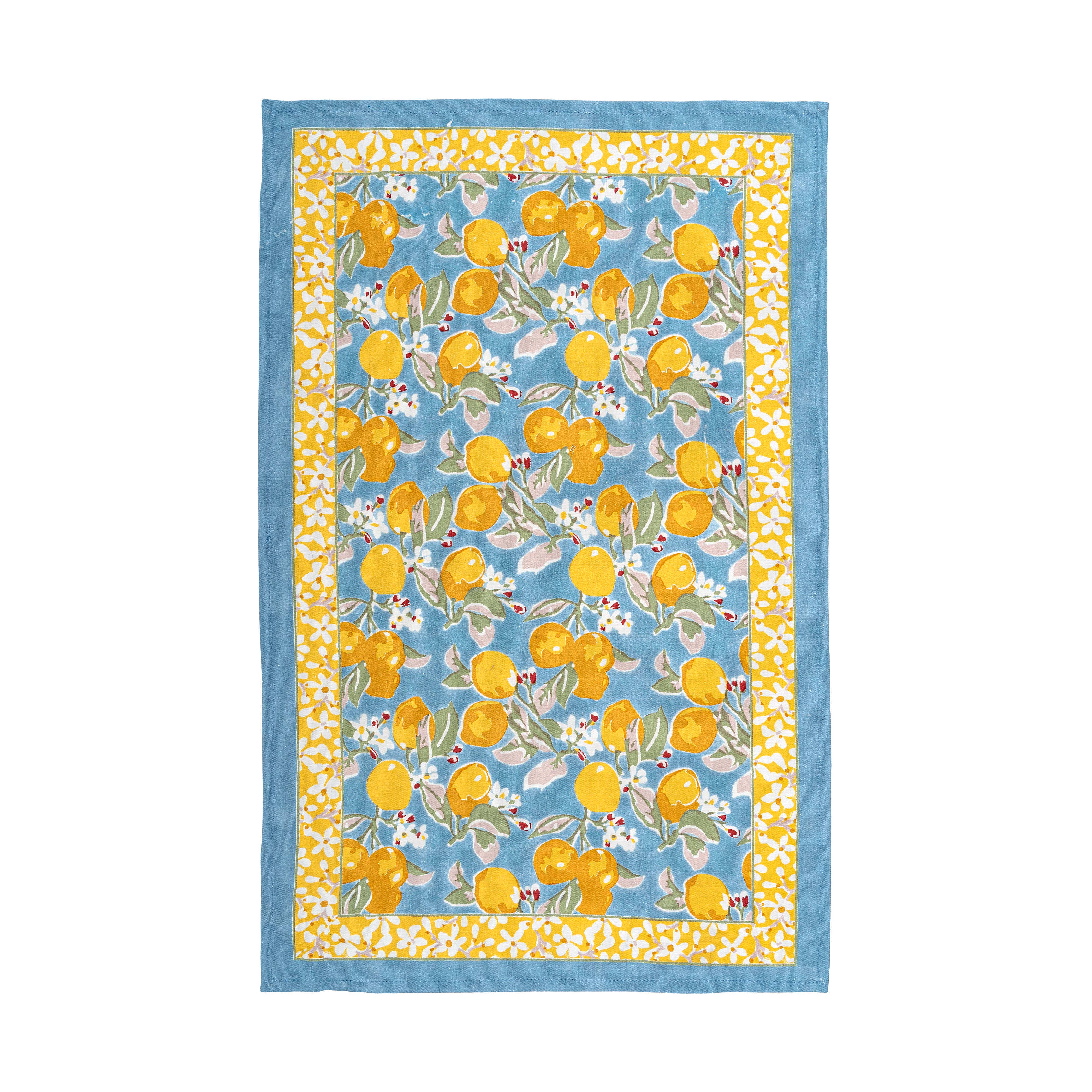 Citron Blue & Yellow Tea Towels 20x30