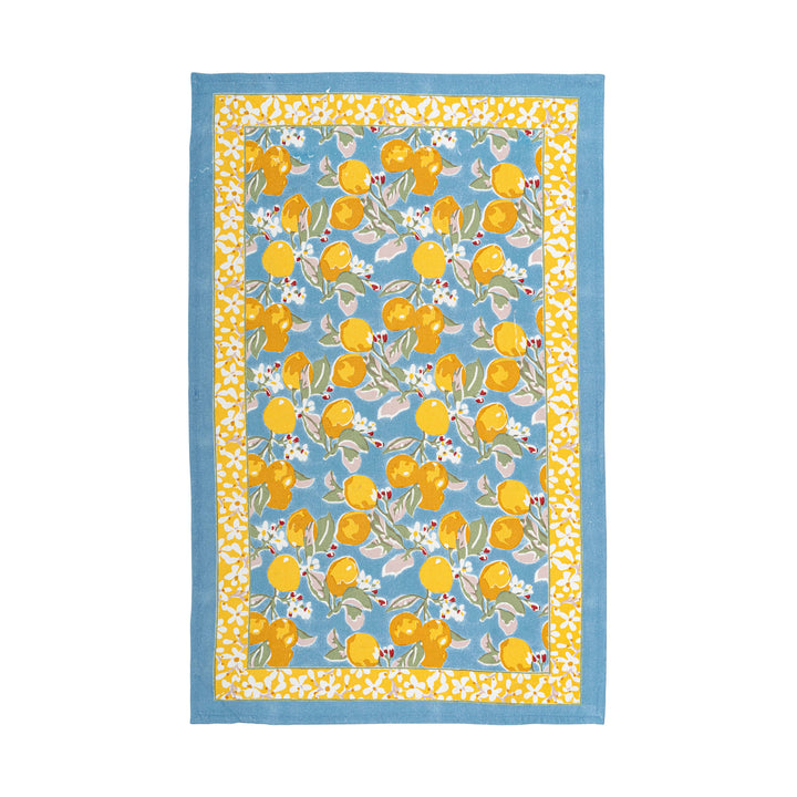 Citron Blue & Yellow Tea Towels 20x30