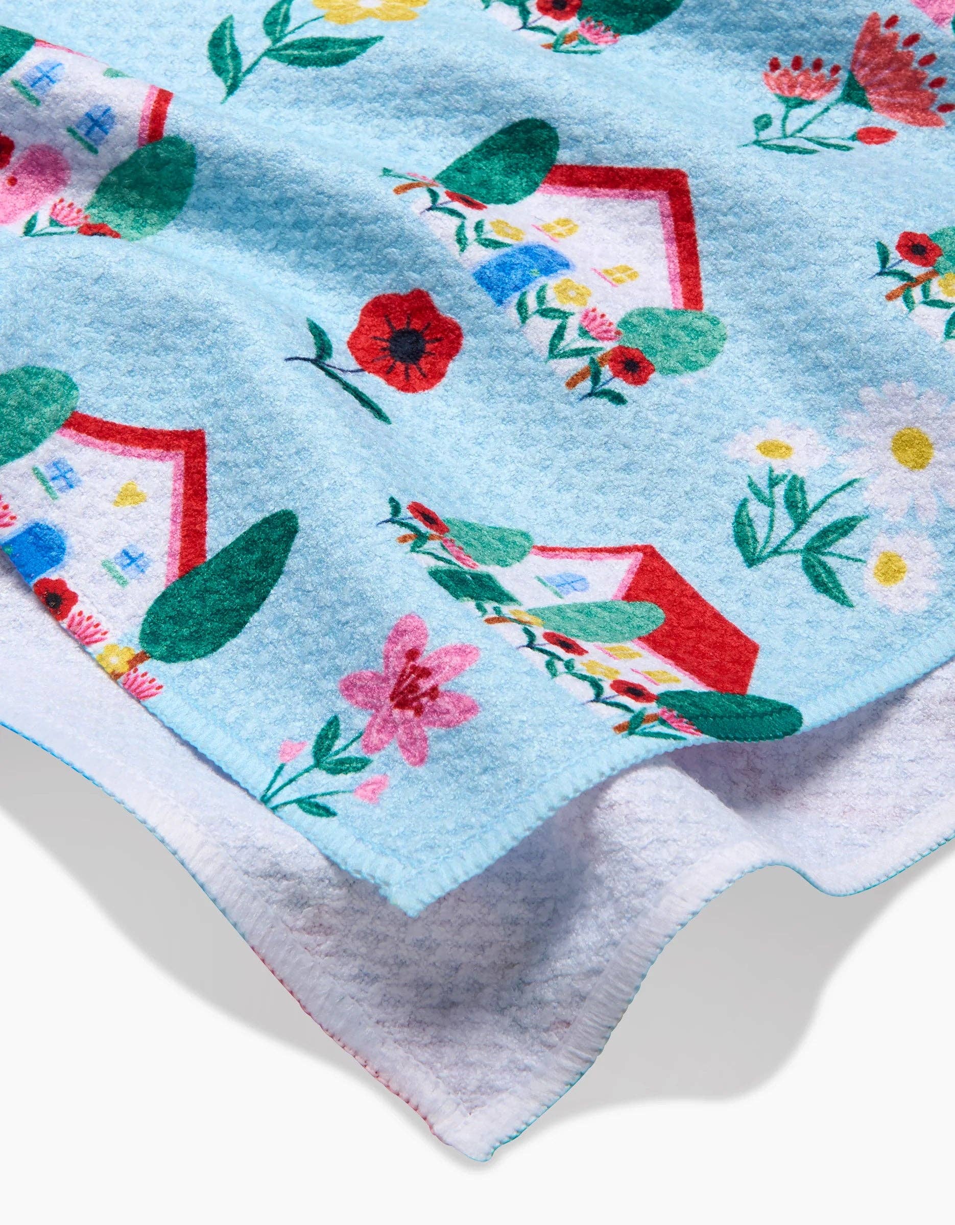 Geometry 'Spring Houses' Kitchen Tea Towel
