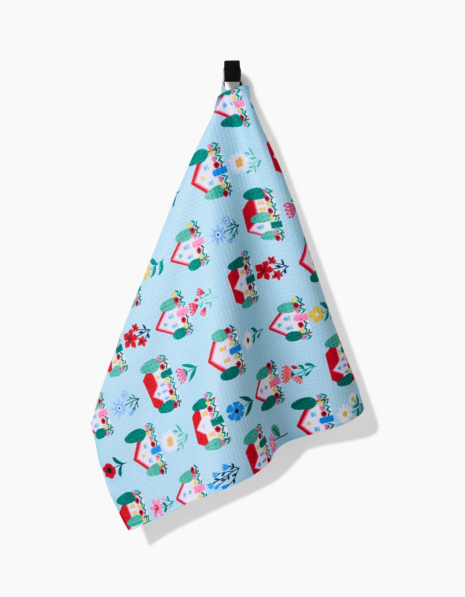 Geometry 'Spring Houses' Kitchen Tea Towel