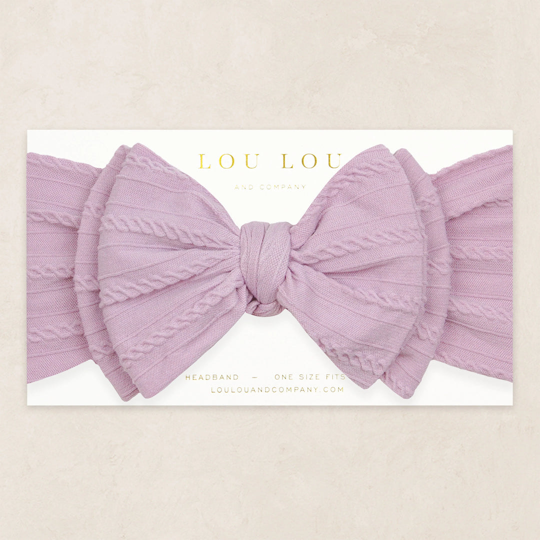 Lou Lou & Co Cable Knit Headband - "Lilac"