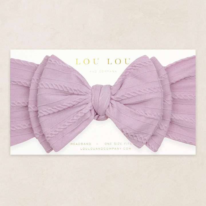 Lou Lou & Co Cable Knit Headband - "Lilac"