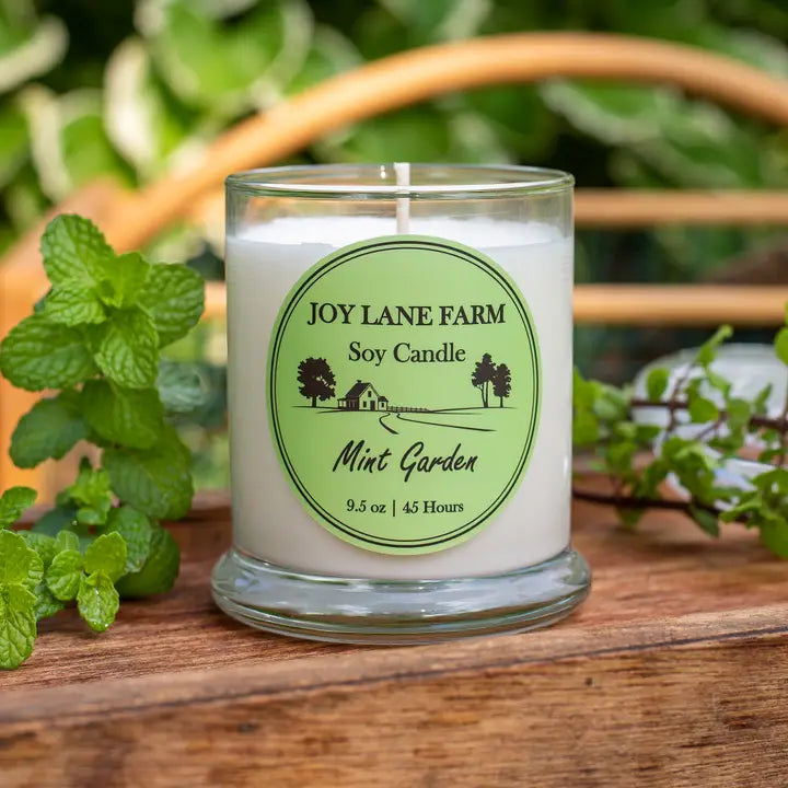 Mint Garden - Non-toxic, Farmhouse, Country, Soy Candle