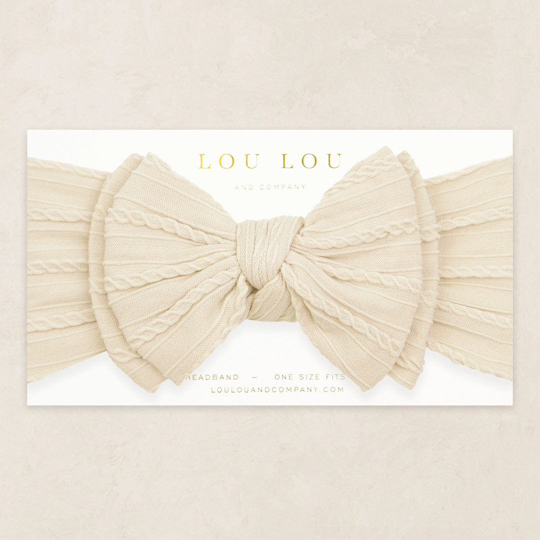 Lou Lou & Co Cable Knit Headband - "Oat"