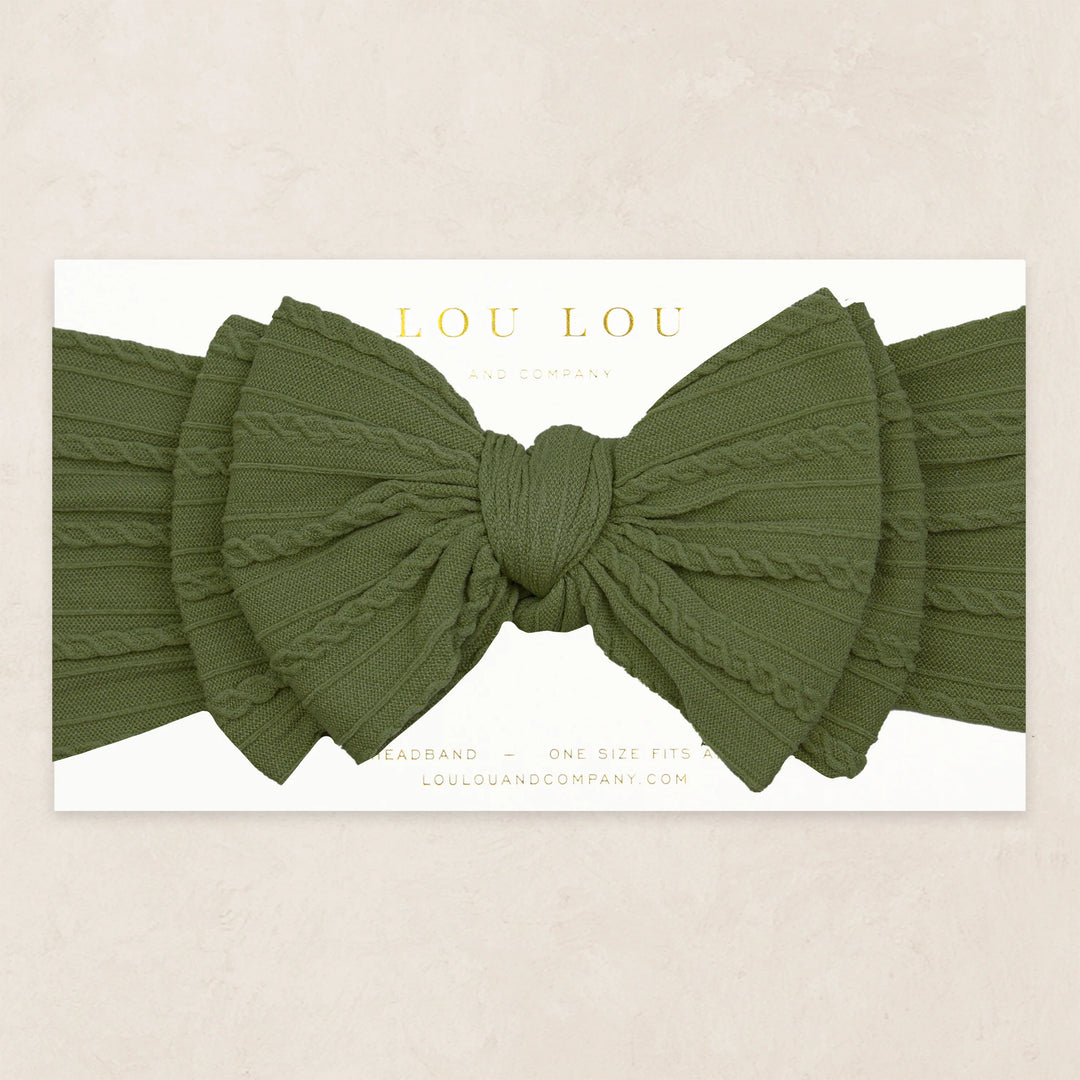 Lou Lou & Co Cable Knit Headband - "Olive"