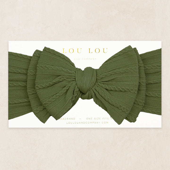 Lou Lou & Co Cable Knit Headband - "Olive"
