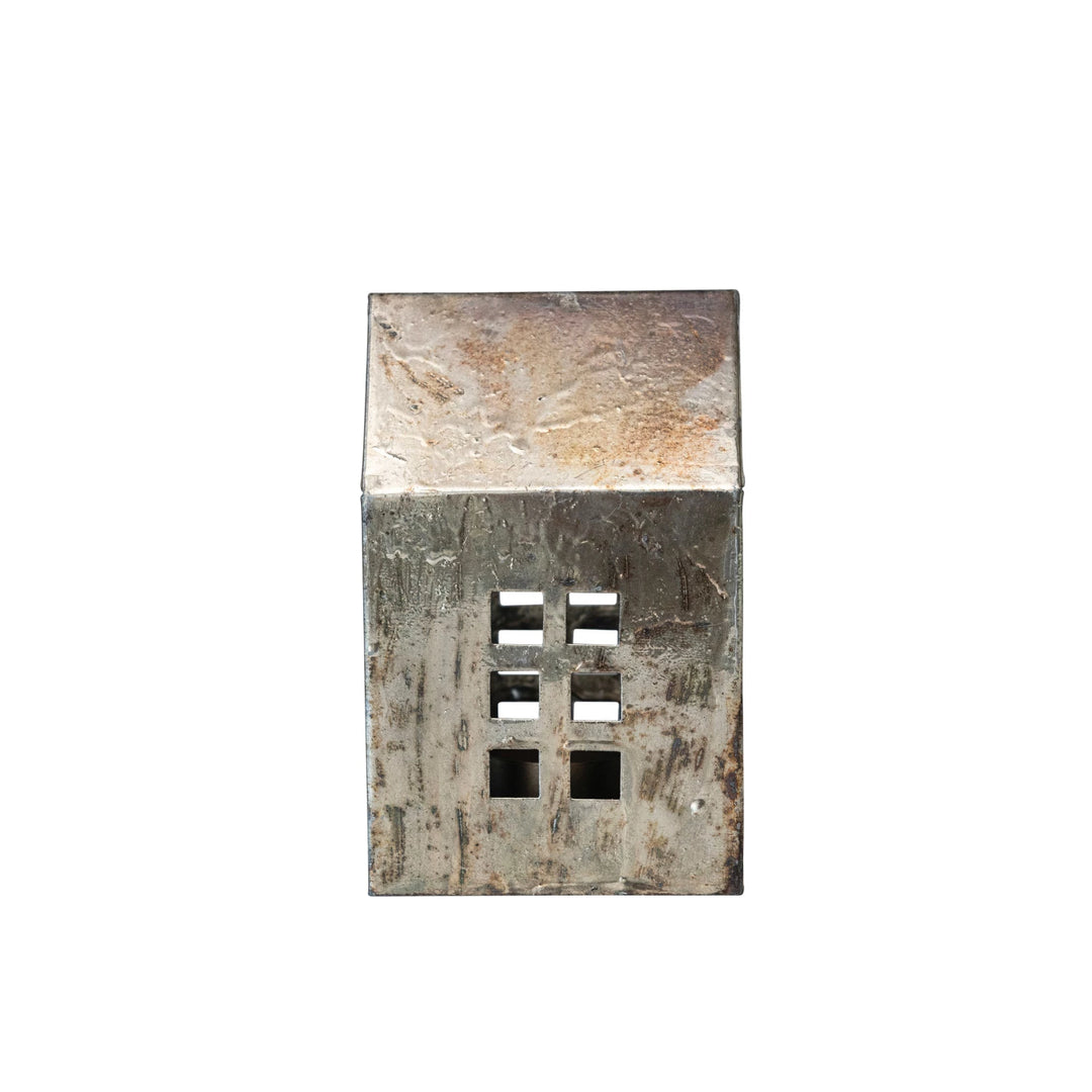 Metal House, Antique Pewter Finish - Large