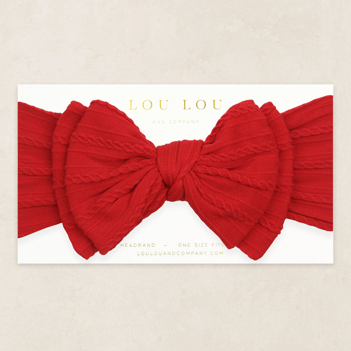 Lou Lou & Co Cable Knit Headband - "Red"