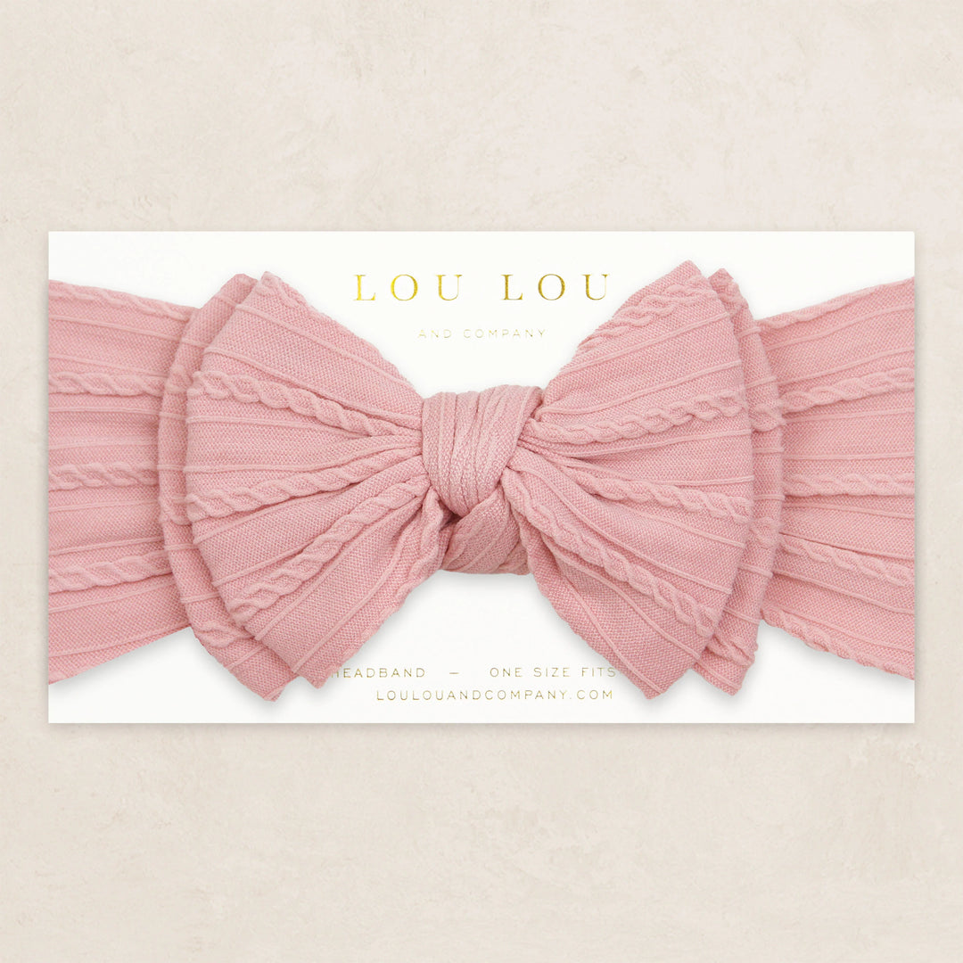 Lou Lou & Co Cable Knit Headband - "Rose"