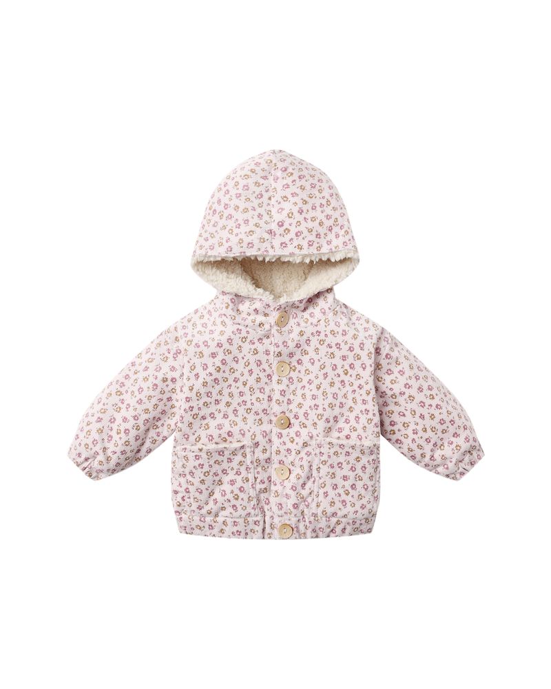 Quincy Mae Corduroy Hooded Jacket || Wildflowers