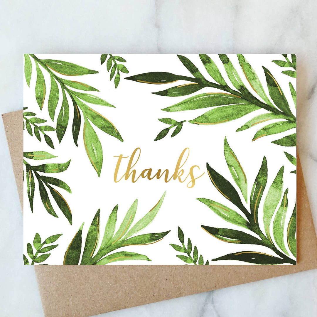Leaf Thanks Card