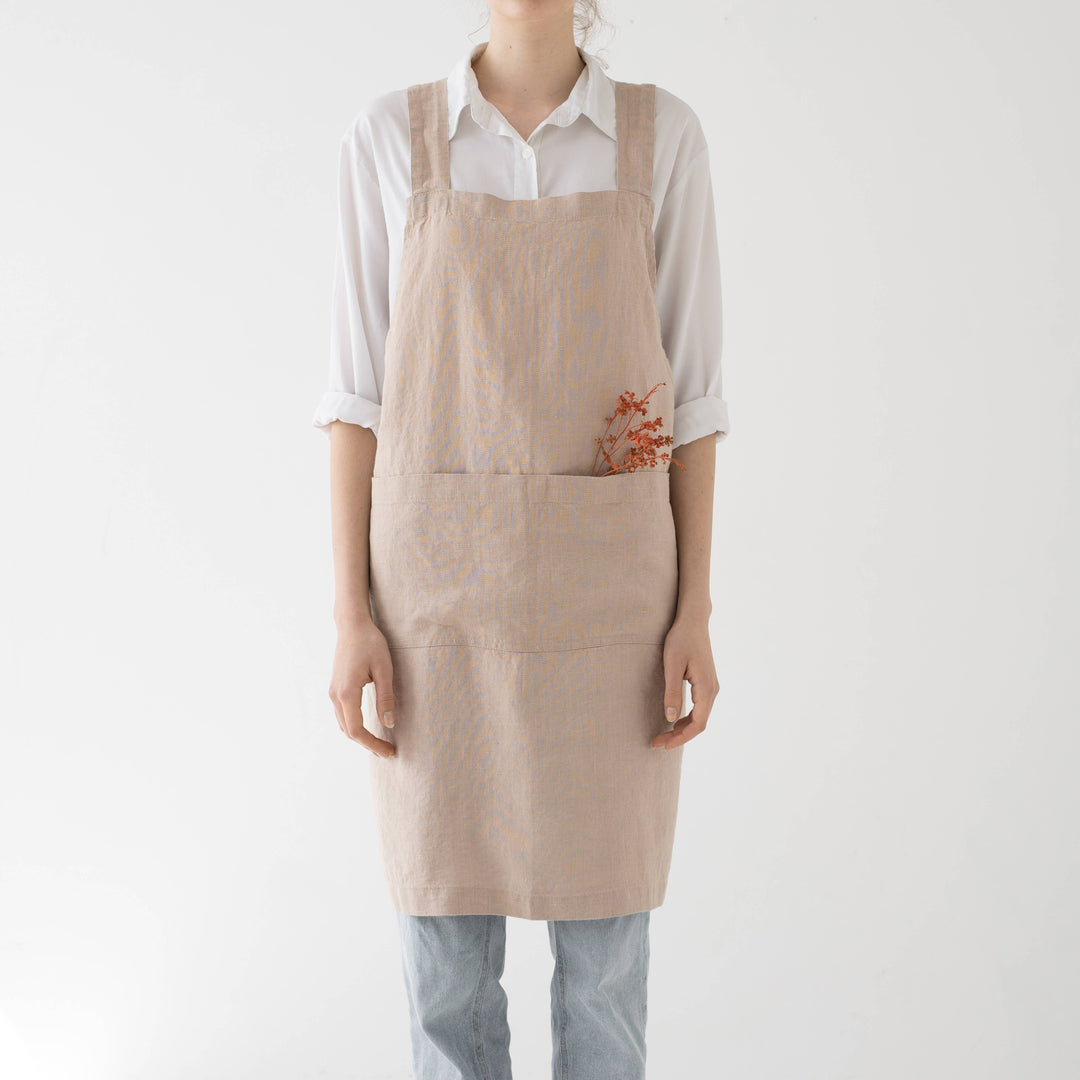 Portobello Linen Crossback Apron