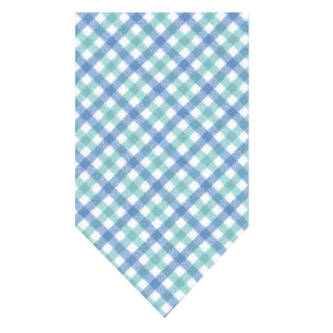 Foggy Dog 'Cornflower Gingham Flannel Easter' Dog Bandana