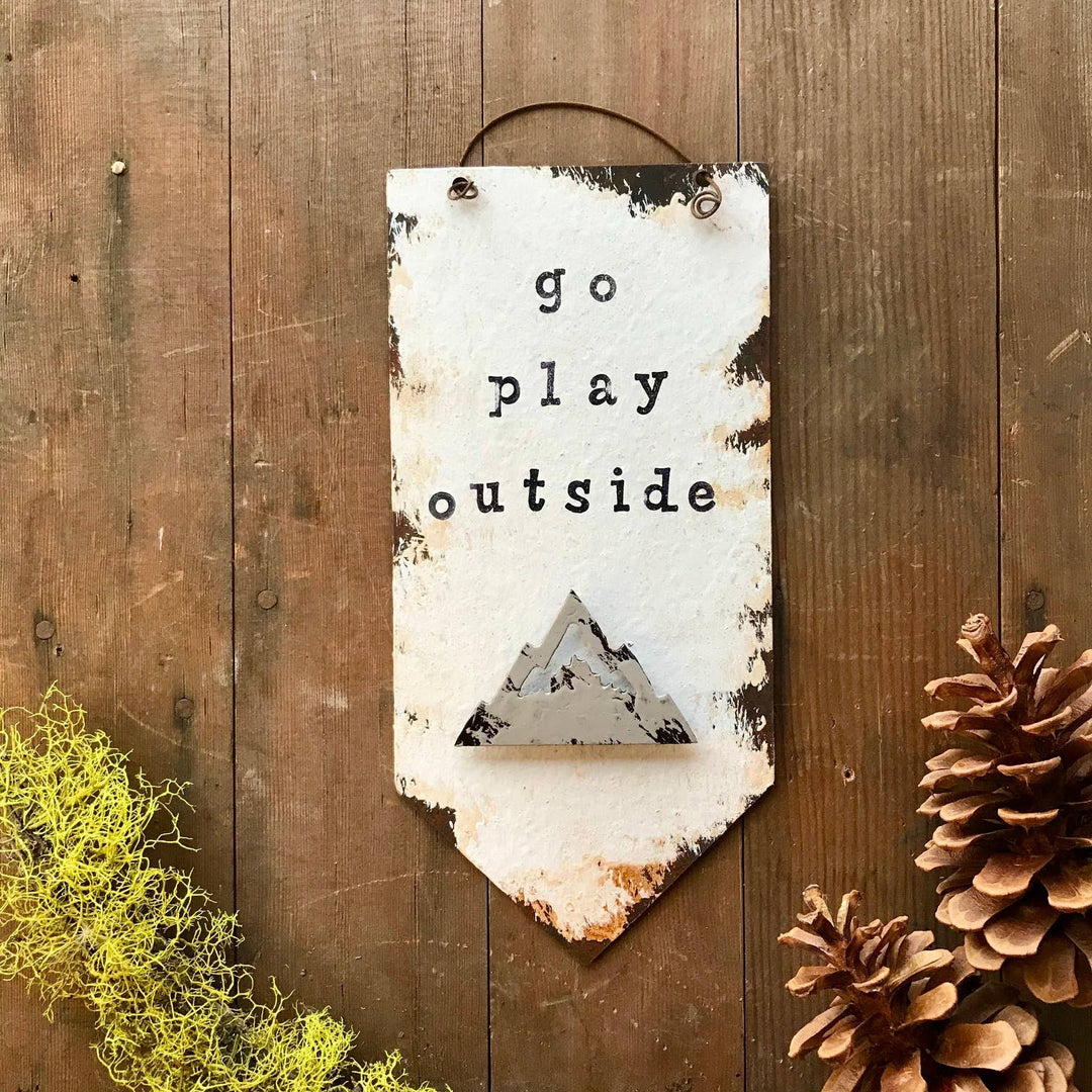 Go Play Outside Mini Sign