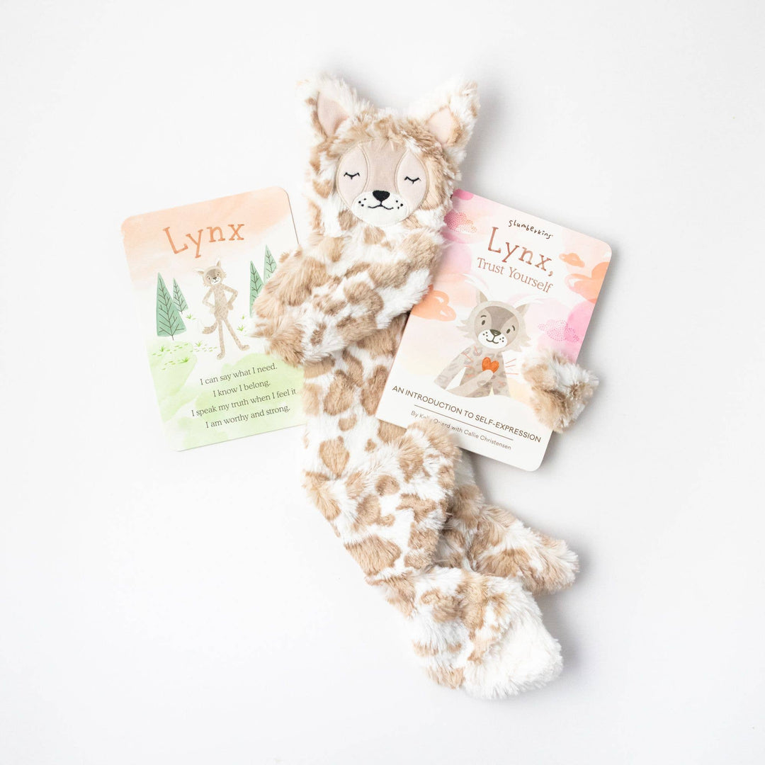 Slumberkins Spotted Beige Lynx Snuggler - Self Expression