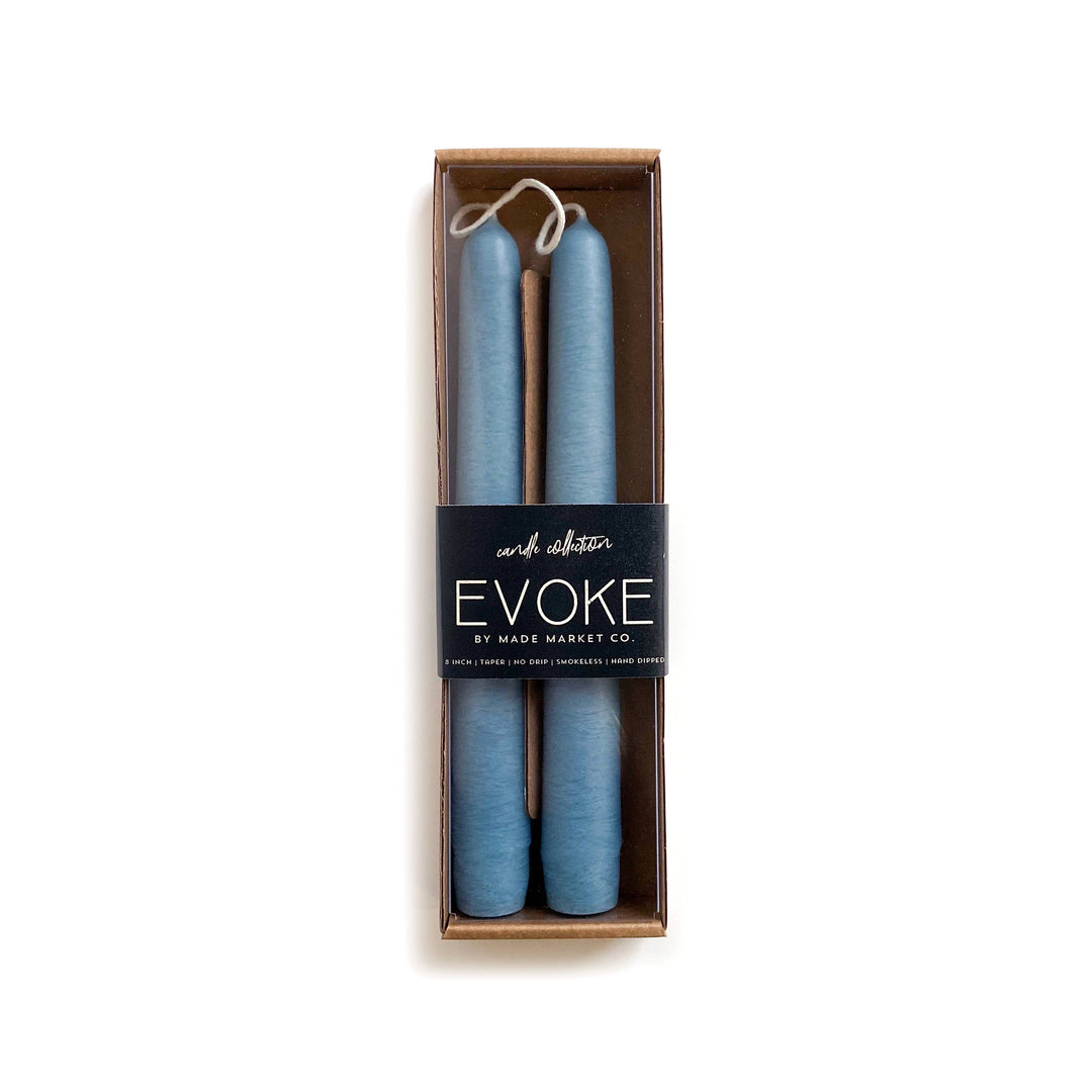 8" Tapered Candles - Sky Blue