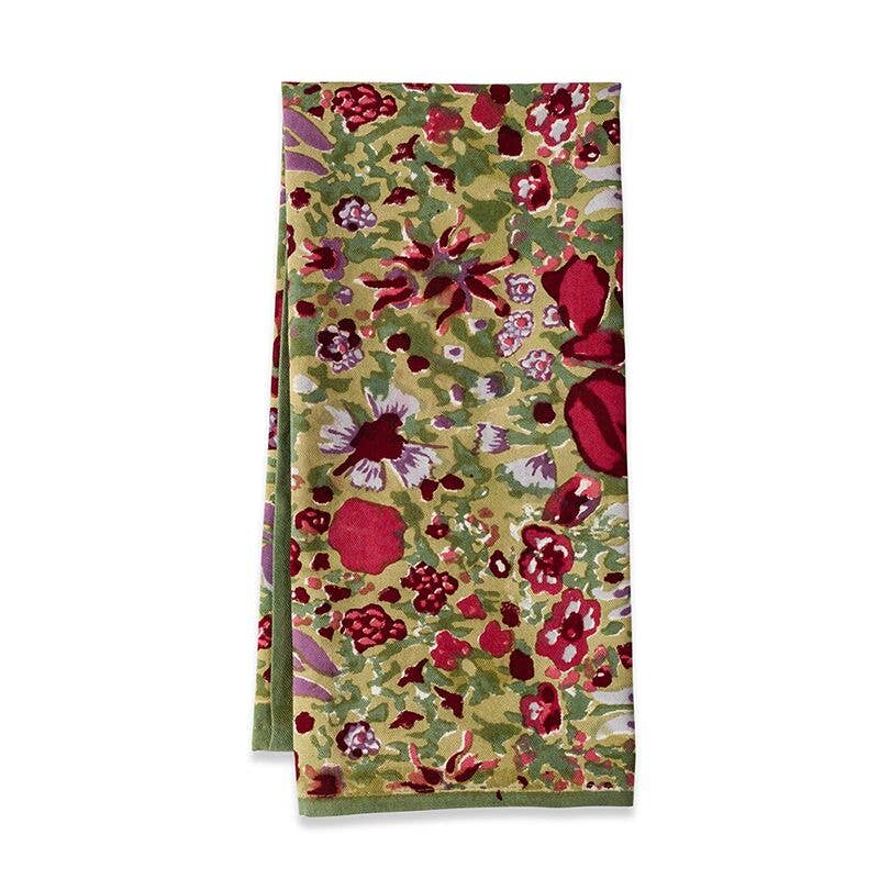 Jardin Red/Green Tea Towel