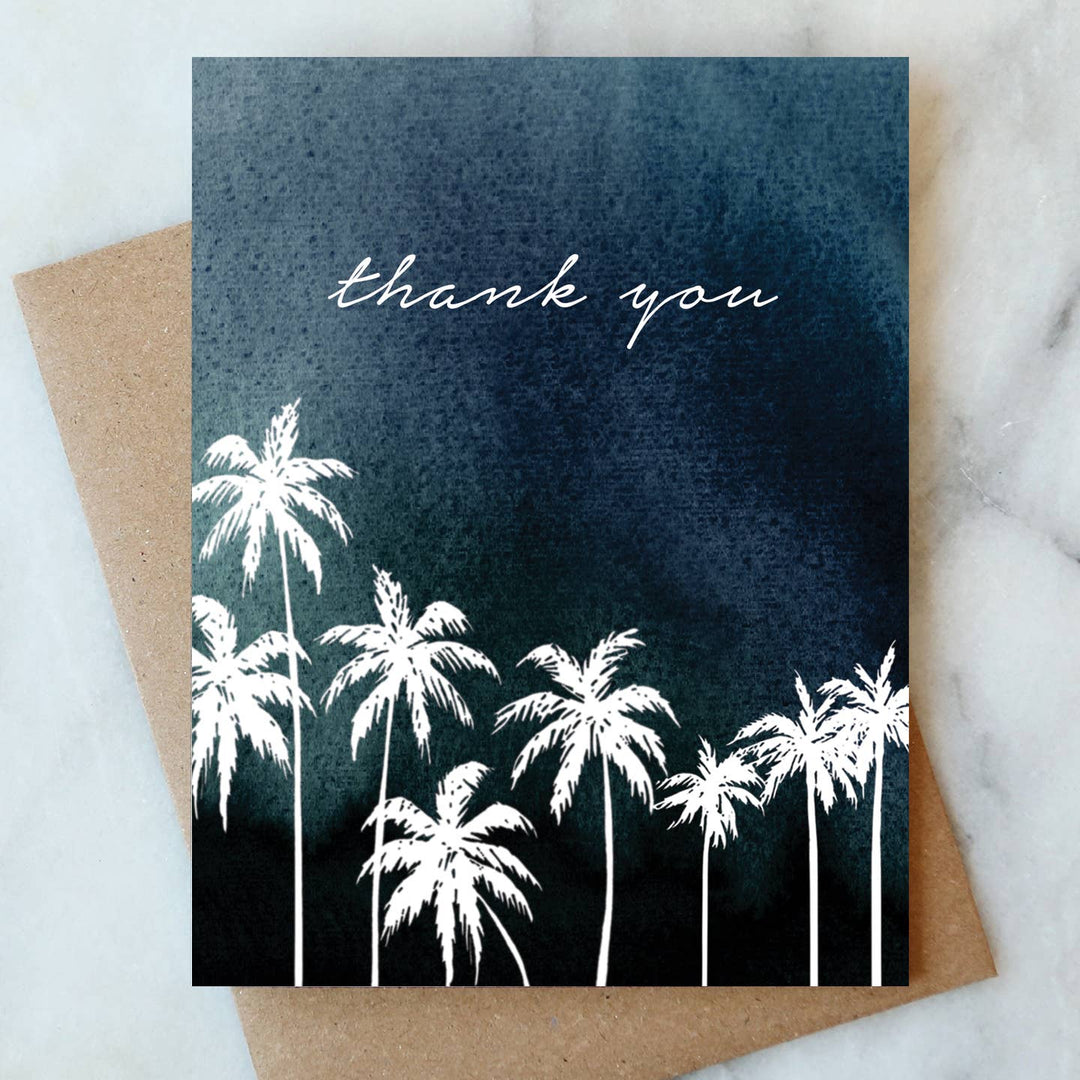 Row of Palms Thank You Card